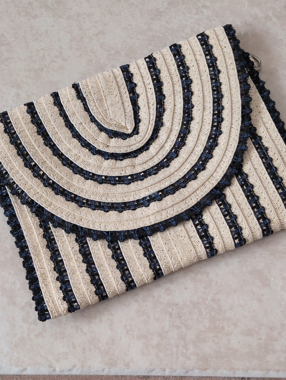 Straw Envelope Clutch Purse
